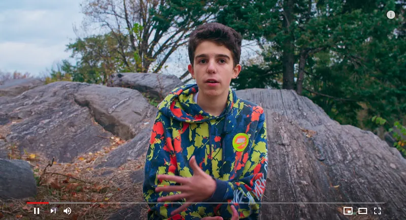 Zach, in stills from their social media video featured in the film.